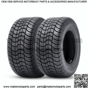 Premium Set 2 205/50-10 Golf Cart Tires 4PR Heavy Duty Tubeless Replacement Tyre