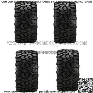 4 Golf Cart  20x10R-12 Sierra Rover Steel Belted Radial All Terrain Tires
