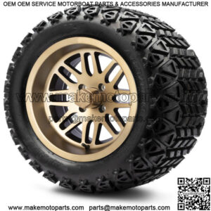 14" Mayhem Bronze Golf Cart Wheels and Tires (23x10.00-14) - Set of 4