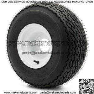 8" Glossy White Wheel and Odyssey Perduro (18/8.5-8) Golf Cart Tire