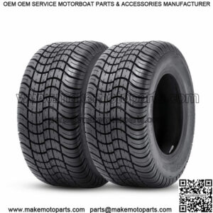 Set Of 2 205/50-10 Golf Cart Tires 205/50/10 4PR Heavy Duty Tubeless Replacement