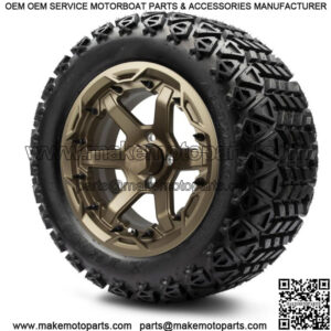 14" Gladiator Bronze Golf Cart Wheels and Tires (23x10.00-14) - Set of 4
