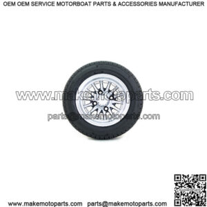 Set of 4 10" Medusa Black/Machined Golf Cart Wheels on 205/50-10 (18") Tires