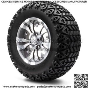 12" Vampire Gunmetal Golf Cart Wheels and Tires (23x10.50-12) - Set of 4