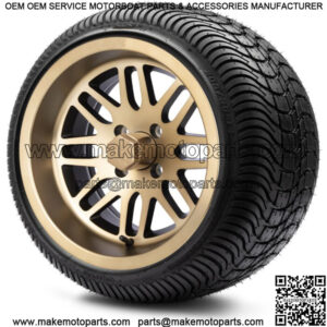 14" Mayhem Bronze Golf Cart Wheels and Tires (205-30-14) Set of 4