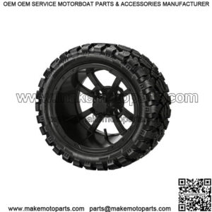 4 Golf Cart 23x10-14 Sierra Rover Tires on 14x7 Matte Black Wheels