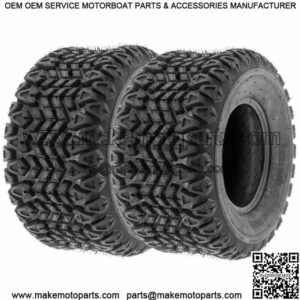 Set of 2, 22x11-10 22x11x10 22-11-10 4PR ATV Golf Cart All Trail Turf Tires