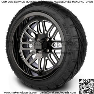 14" Mayhem Black Ball Mill Golf Cart Wheels & Guardian Tires 205/30-14