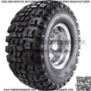 Golf Cart Wheel and Tire Assembly- 22 x 11-10 Knobby Tread Fits Yamaha