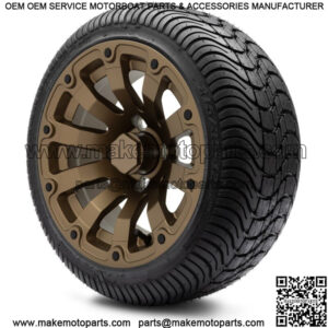 12" Bomber Matte Bronze Golf Cart Wheels and Tires (215-35-12) - Set of 4