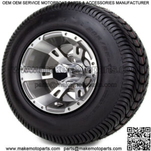 10" Ambush Gunmetal Golf Cart Wheels and Tires (205-65-10) - Set of 4