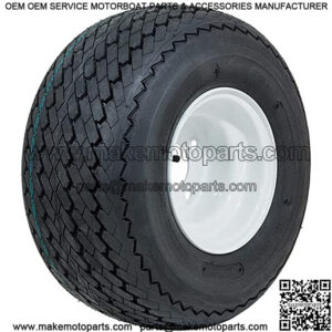 8 inch Topspin Sawtooth Tire & Steel Wheel Standard Golf Cart Assembly - Sold as One Unit