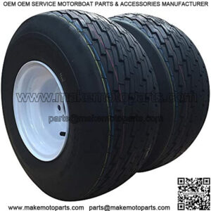 2PCS 18x8.50-8 LRB 4 PR Bias Golf Cart Tires 4 Lug White Wheel