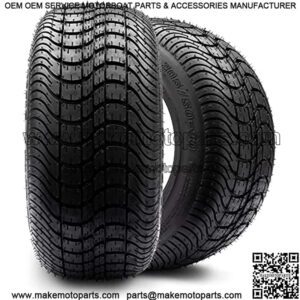 205/50-10 Dot Street Tires for Ezgo, Club Car, Yamaha Golf Carts (205/50-10, Set of 2 Tires)