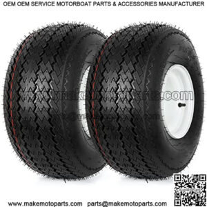 18x8.50-8 Lawn Mower Tires with Rim, 18x8.5-8 Tractor Turf Tire, 4 Ply Tubeless, 815lbs Capacity, Set of 2