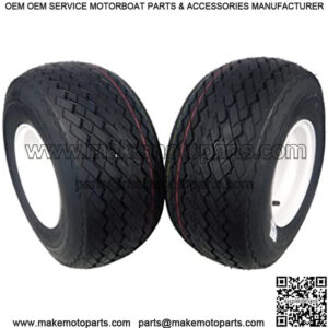 Wheel & Tire Golf Cart Tire 18x8.5-8 with White 8x7 4/4 Rim 2 PACK