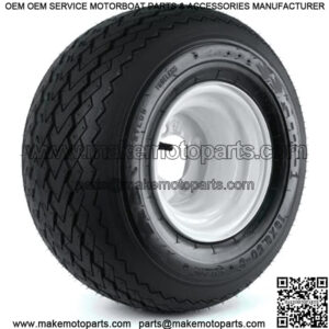 Hole-N-1 White 8" x 7" 4-Hole Wheel and (18/8.50-8) Tire Combination