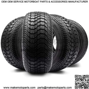 205/50-10 DOT Street Tires for EZGO, Club Car, Yamaha Golf Carts (205/50-10, Set of 4 Tires)