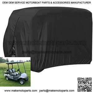 Golf Cart Covers, Waterproof 2/4 Outdoor Golf Cart Cover for EZ GO Club Car Yamaha Golf Carts, Sunproof Dustproof Club Car Cover Golf Cart Seat Covers