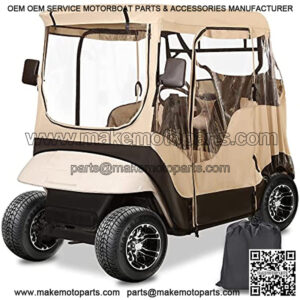 Golf Cart Enclosure 2 Passenger for EZGO TXT,Waterproof Portable Drivable Golf Cart Storage Cover,Travel 4-Sided Enclosure