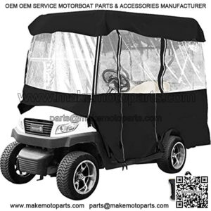 Golf Cart Enclosure 86", 4-Person Golf Cart Cover, 4-Sided Fairway Deluxe, 300D Waterproof Driving Enclosure with Transparent Windows, Fit for EZGO, Club Car, Yamaha Cart.