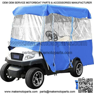 Universal 4 Passenger Golf Cart Cover for EZGO Club Car, Blue Waterproof Sunproof Outdoor Storage Ezgo Club Car Cover