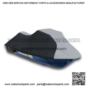 Black/Gray Jet Ski PWC Cover fits Yamaha WaveRunner FX Cruiser SVHO 2014 2015 (For: 2014 Yamaha SVHO)