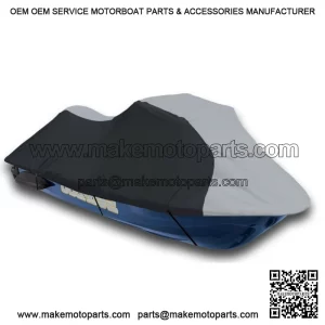 Black/Gray Jet Ski PWC Cover fits Yamaha WaveRunner FX Cruiser SVHO 2014 2015 (For: 2015 Yamaha SVHO)