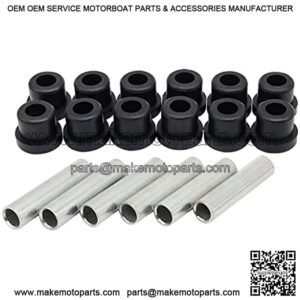 Golf Cart Rear Leaf Spring Bushing and Sleeve Kits for 1981-up Club Car DS & 1994-up EZGO TXT/Medalist,6 Sleeves and 12 bushings,OEM#70291-G01 70289-G02 1012303 1015583