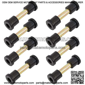 Golf Cart Spring Bushings 16Pcs & Sleeve 8Pcs Fits Club Car DS Golf Cart G&E 1981+ and EZGO TXT 1996-2017,Front & Rear/Shackle,1012303 1015583