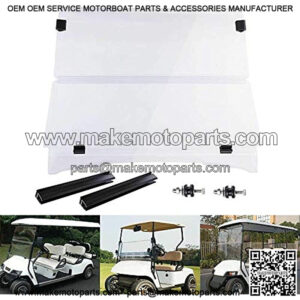 Fit 1994-2014 EZGO TXT Acrylic Folding Windshield Golf Cart Part Clear Fold Down