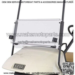 Mr. Golf Cart EZGO TXT 1995-2013 Clear Fold Down Impact Resistant Windshield for EZGO TXT Golf Carts