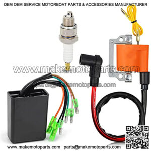 MOTO1988 Igniter CDI and Ignition Coil & Spark Plug For Yamaha G1 Gas 2 Cycle Golf Car Cart 1979-1986 J10-85540-20-00 355-82310