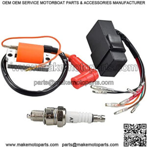 Ignition Coil Spark Plug and Ignitor CDI Kit for Yamaha Gas Golf Cart G1 2 Cycle 1979-1986 Replace 10-85540-20-00,355-82310,8H4-82310-20-00