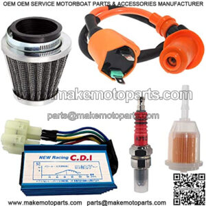 High Performance Racing 6 Pin AC CDI Ignition Coil Spark Plug A7TC for GY6 50cc 125cc 150cc 4-stroke Engines Scooter ATV Go Kart Moped Quad Pit Dirt Bike Cart