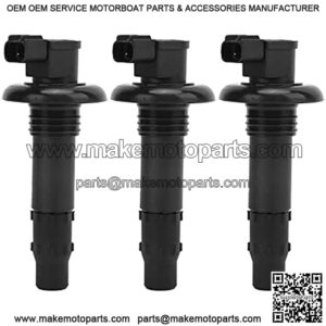 3Pcs Motorboat Ignition Spark Coil Plastic Watercraft Parts Replacement for SEA DOO 4 TEC JET BOATS 2004 2012 OEM: 420664020 296000307 290664020