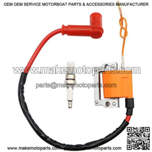 Ignition Coil & Spark Plug Compatible with Yamaha G1 Gas 2 Cycle Golf Cart 1979-1989  355-82310