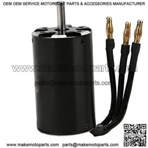 RC Boat Brushless Motor, Black 4-Pole Brushless Motor for 5.0mm 3660 3500 KV RC Boat Accessory Part