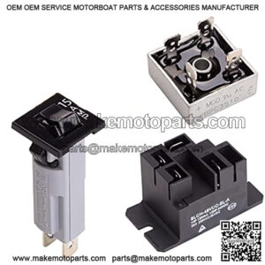 Relay, Rectifier, Circuit Breaker Charger Repair Kit for Club Car 48V Powerdrive 1 & 2 Charger, OEM CCX8506 102273501 101828601