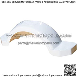 Fulton 508574 14" White Fender with Step