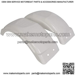 Set Of Two Single-Axle Trailer Fenders 8"-12" Wheels Top Step Skirt Boat