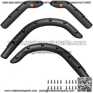 Golf Cart Standard Fender Flares Front and Rear for EZGO with Matel Mounting Hardware (Set of 4pcs)