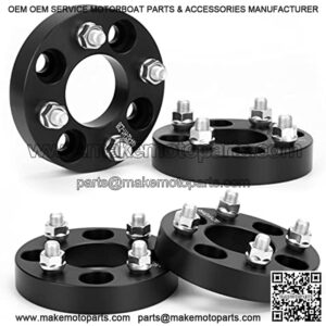4x4 to 4x4 Wheel Spacers for Golf Cart, 1" ATV Wheel Spacer Fits for EZ GO EZGO Club Car, 25mm Thick 4x101.6mm Thread Pitch 1/2" x20 Hub bore 62mm, Black 4PCS