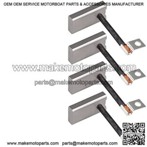 Golf Cart Starter Generator Brush Kit for EZGO, Club Car, Yamaha, OEM# 81-81200 26658-G01 101869302 JF2-81111-00-00 JF2-H1111-00-00, Set of 4