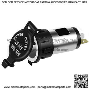 Cigarette Lighter Socket, Universal 12V 120W Car Cigarette Lighter Automotive Replacement Splitter Power Adapter Waterproof Plug Outlet Socket Parts for Car Boat Tractor Motorcycle