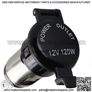 Auto Lighter Socket 12V/24V Splitter Power Adapter Plug Outlet Parts Waterproof Cigarette Lighter Plug Socket Universal for Car Boat Motorcycle Truck