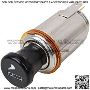 DC 12V Eject Button Truck Trailer Vehicle Car Cigarette Lighter Element Socket Plug Socket Assembly Set,DAMAVO YM1082 12VolSource Replacement Accessory Push Button Automotive RV Boats Material