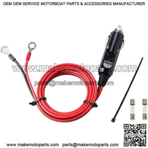 12V 24V Heavy Duty 16 AWG 15A 20A Male Plug Cigarette Lighter Adapter Power Supply Cord with 1 Meter 3.3 Feet Cable Wire For Car Inverter,Air Pump, Electric Cup