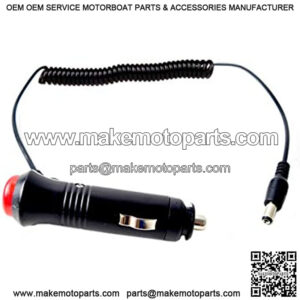 DC 5.5x2.1mm Car Charger 12V 12-Volt 24V 24-Volt Cigarette Lighter Power Supply Adapter Charger Cable with Switch Button for Car Truck Bus Van Boat