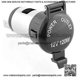 Cigarette Lighter Socket, Floor88 Universal 12V 120W Splitter Power Adapter Plug Outlet Parts for Motorcycle Car Boat Tractor
